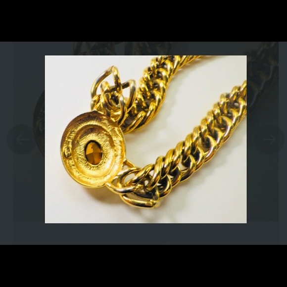 Givenchy Red and Gold Collar Necklace - Picture 6 of 8